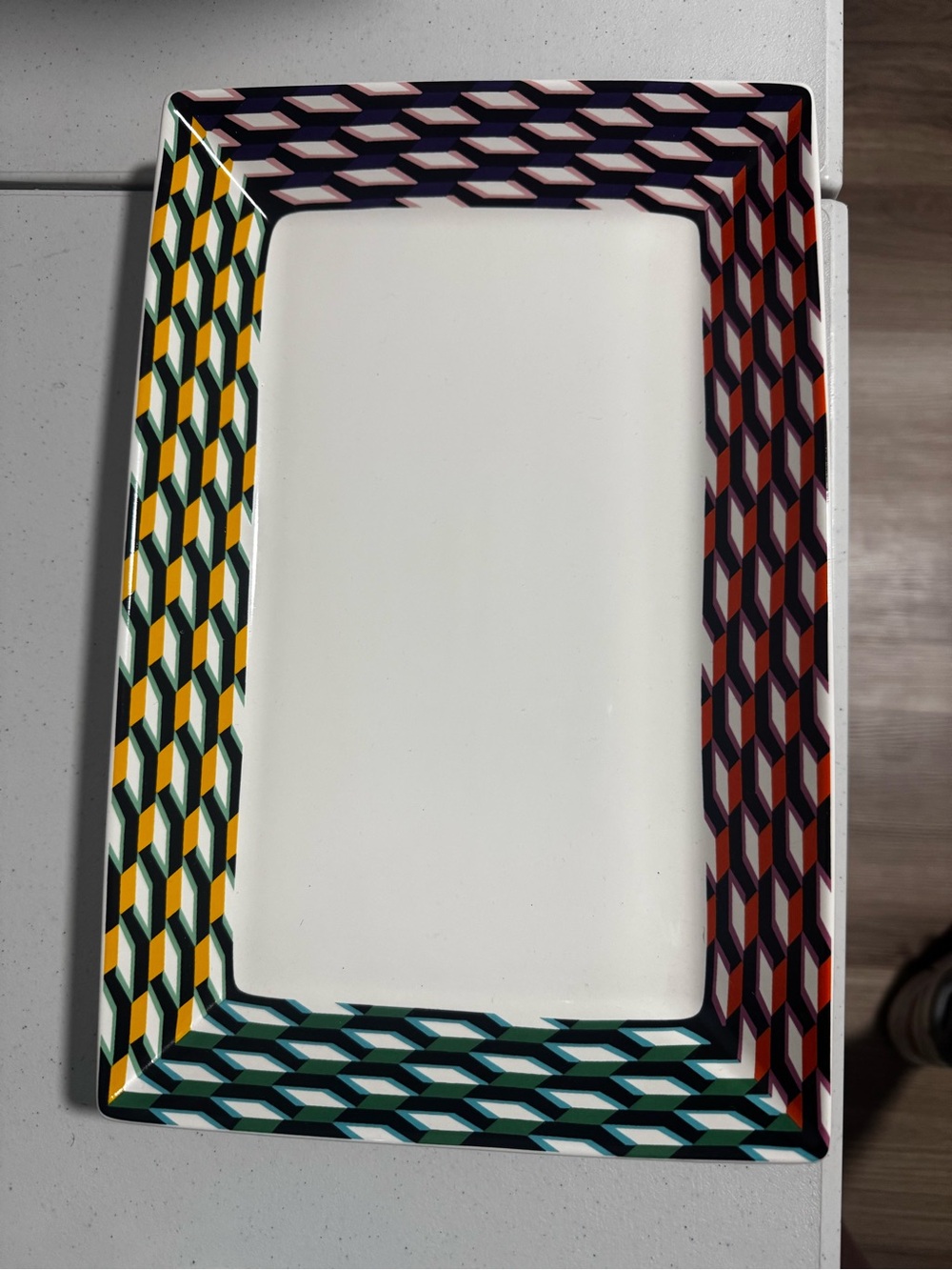 Diane Von Furstenberg Cream Stoneware Serving Tray